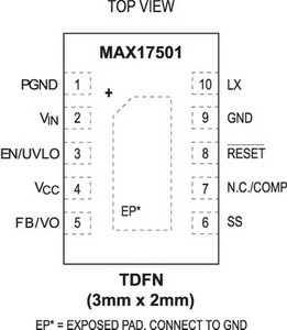 Корпус MAX1501/MAX17502