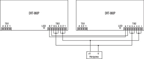 Схемы параллельного включения DRT-960P-XX