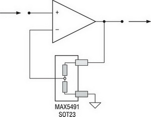 Применение прецизионной цепочки резисторных делителей MAX5491 