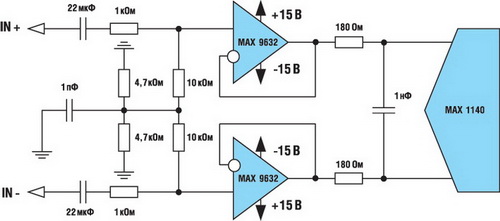 Типовая схема включения MAX9632 