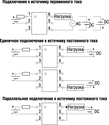 Номера выводов реле