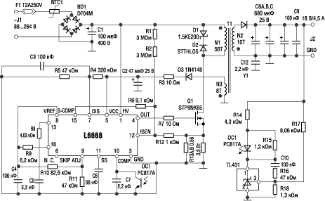 Lta804n схема блока питания